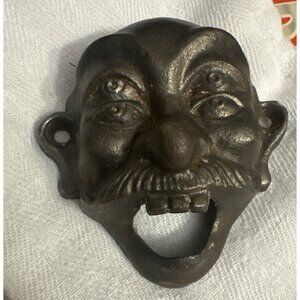Wilton Cast Iron Wall-Mounted Bottle Opener 4 four eye Face Design